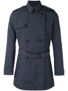 Michael Kors Belted Trench Coat, Men's, Size: Large, Blue, Nylon/polyester
