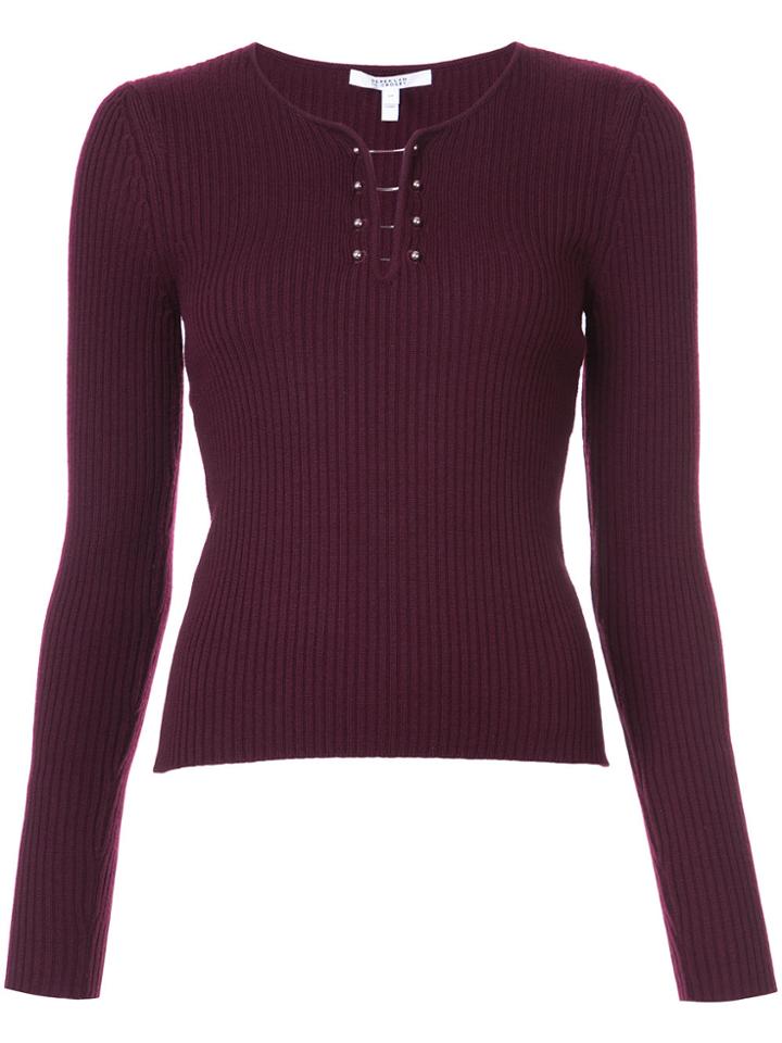 Derek Lam 10 Crosby Long Sleeve Pullover With Barbells - Red