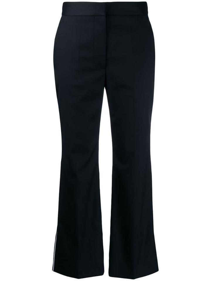 Stella Mccartney Side Slit Cropped Trousers - Black