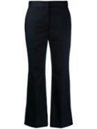 Stella Mccartney Side Slit Cropped Trousers - Black