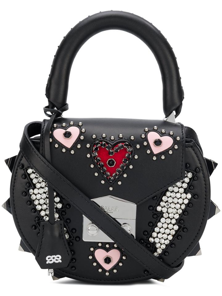 Salar Mimi Thunder Hearts Bag - Black