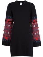 Barrie Intarsia Knit Sleeve Dress