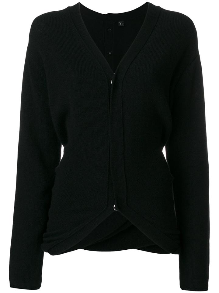 Y's Crossover Back Cardigan - Black