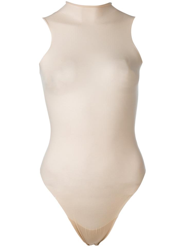 Yeezy - High Leg Turtleneck Bodysuit - Women - Polyamide/spandex/elastane - S, White, Polyamide/spandex/elastane