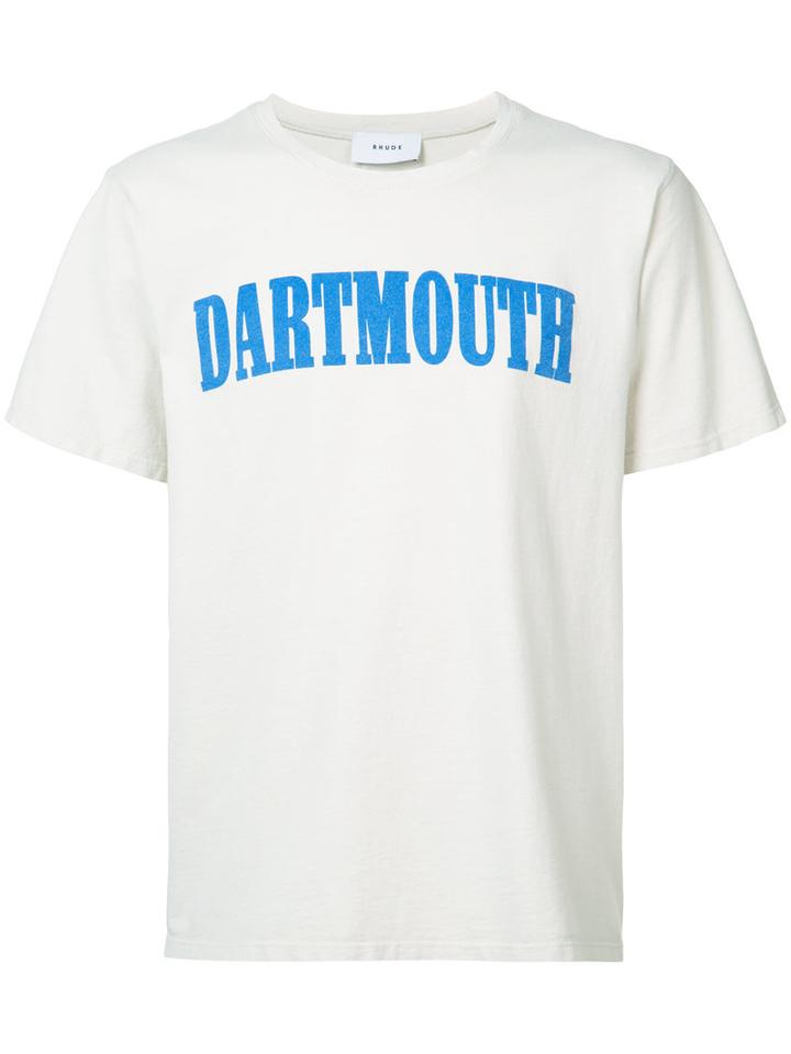 Rhude - Dartmouth T-shirt - Men - Cotton - S, Nude/neutrals, Cotton