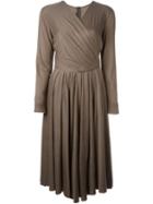 Louis Feraud Vintage Wrap Dress, Women's, Size: 38, Brown