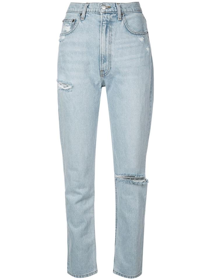 Reformation Stevie Distressed Jeans - Blue