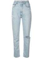 Reformation Stevie Distressed Jeans - Blue