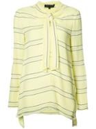 Proenza Schouler Stripe Knot Top, Women's, Size: 4, Yellow/orange, Silk/acetate/viscose