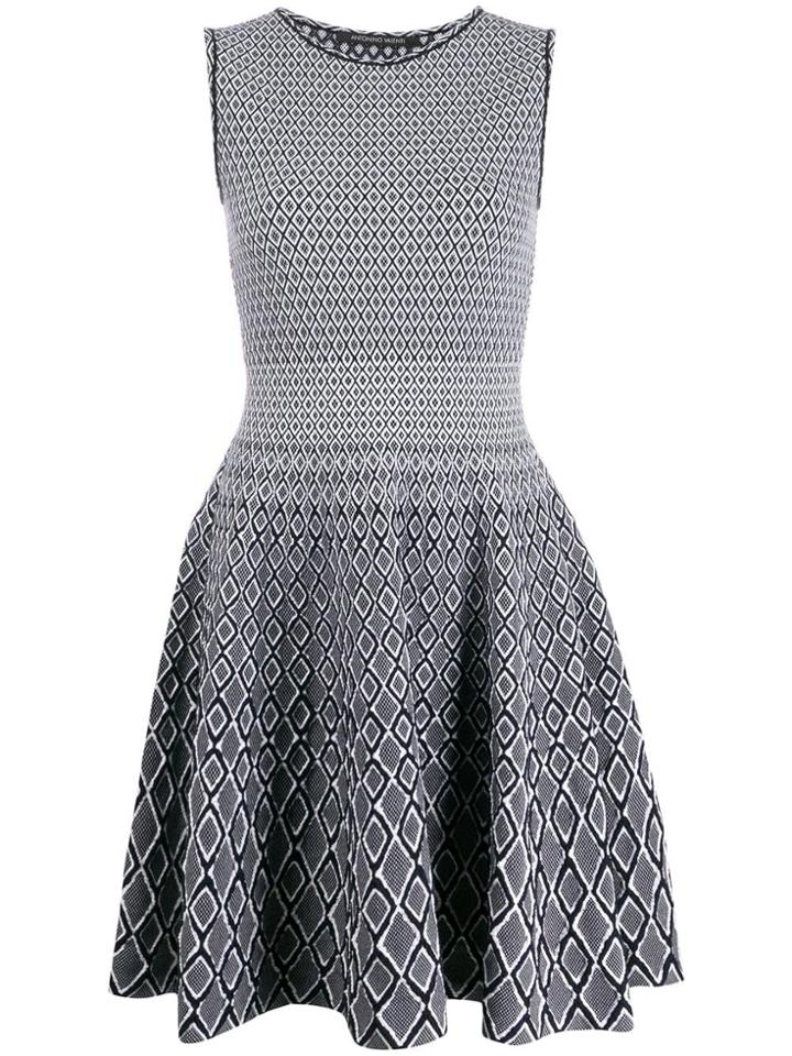 Antonino Valenti Knitted Flared Dress - Black