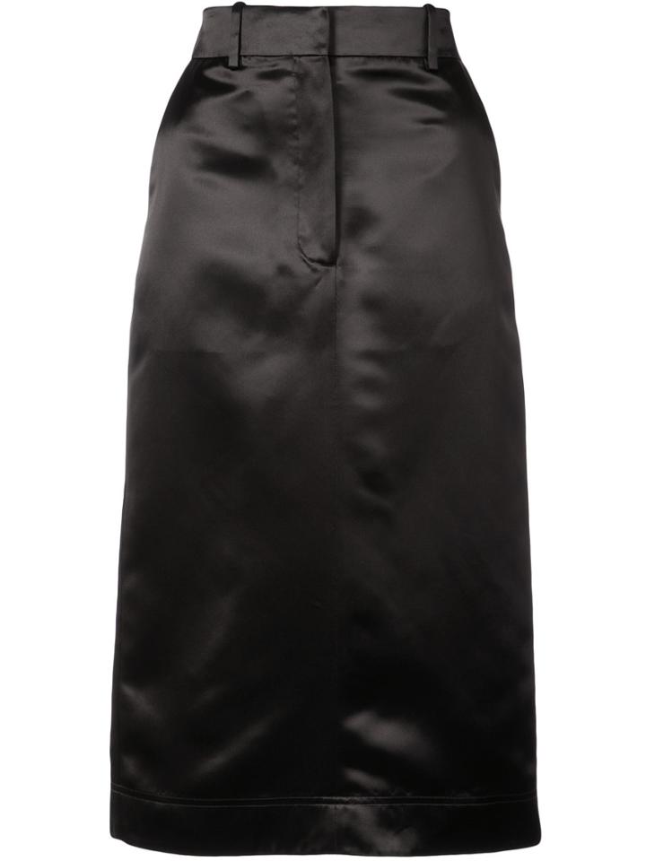 Calvin Klein 205w39nyc Satin Tailored Skirt - Black