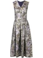 Raoul Metallic (grey) Floral Print Dress, Women's, Size: 40, Acrylic/polyester/metallic Fibre