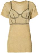 Maison Margiela Embroidered Metallic T-shirt