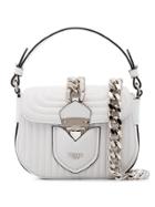 Moschino White Quilted Leather Shoulder Bag