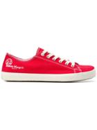 Maison Margiela Denim Tabi Toe Sneakers - Red