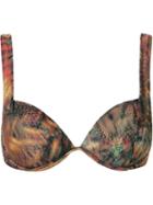 Lygia & Nanny Printed Bikini Top, Women's, Size: 44, Brown, Polyamide/spandex/elastane