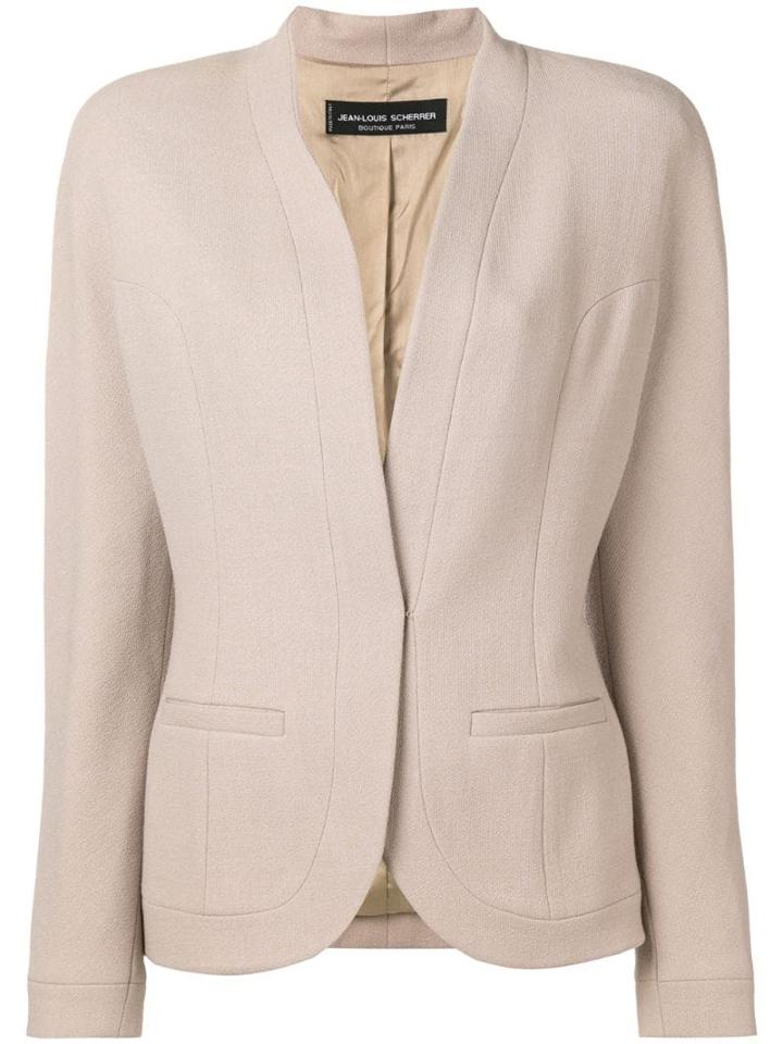 Jean Louis Scherrer Pre-owned Collarless Blazer - Neutrals