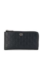Gucci Signature Zip-around Wallet - Blue