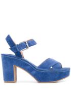 L'autre Chose Heeled Platform Sandals - Blue