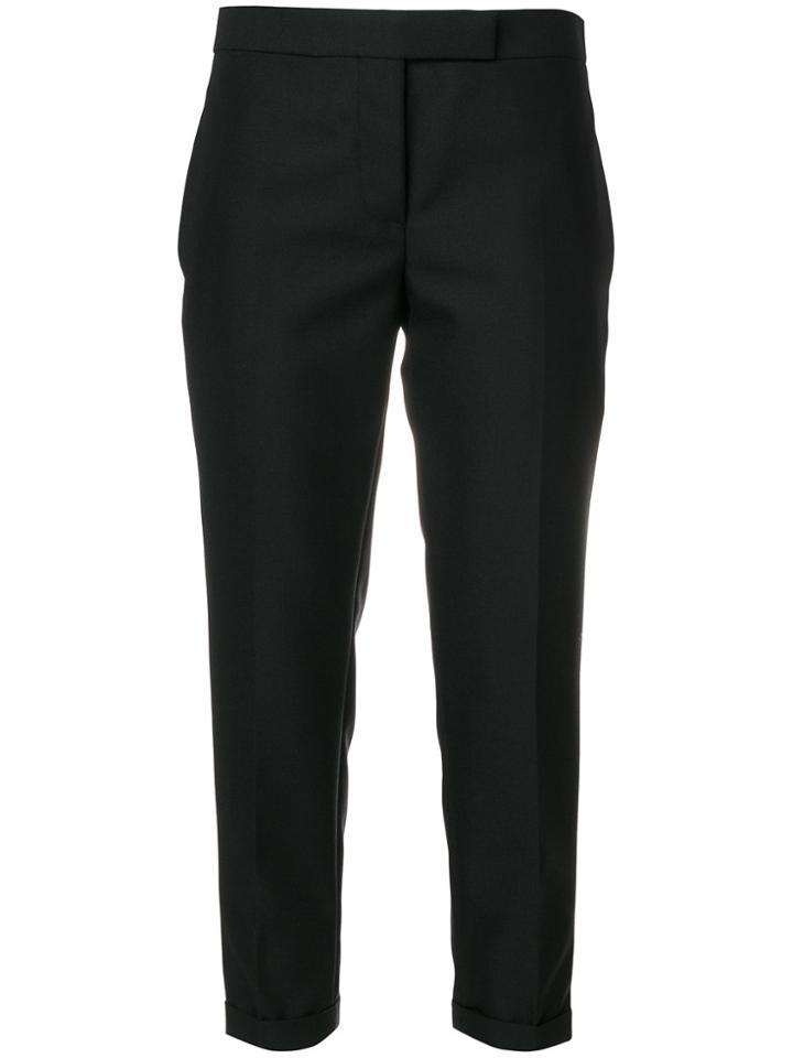 Thom Browne Cropped Cigarette Trousers - Black