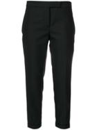 Thom Browne Cropped Cigarette Trousers - Black