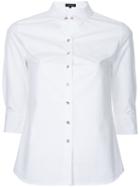 Loveless - Cut Out Collar Shirt - Women - Cotton - 36, White, Cotton