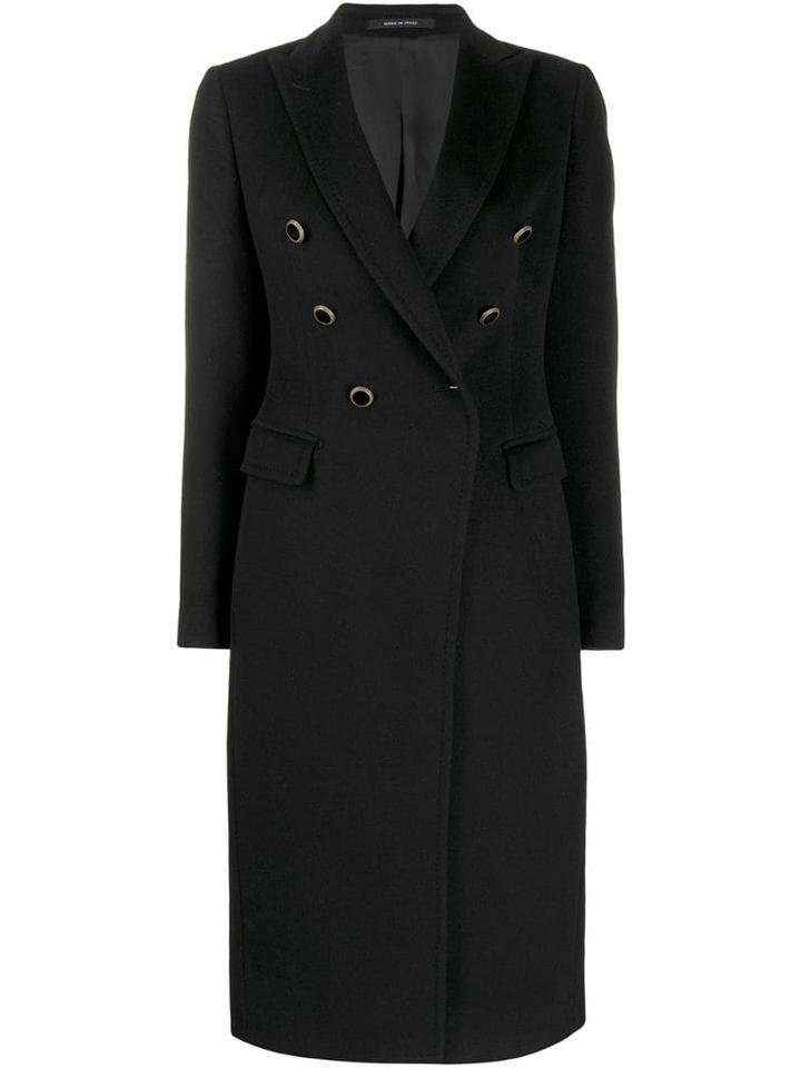 Tagliatore Caletha Double Breasted Coat - Black
