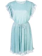 Zac Zac Posen Samantha Ruffled Sleeve Dress - Blue