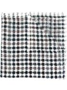 Faliero Sarti Checked Scarf, Women's, Blue, Cotton/linen/flax