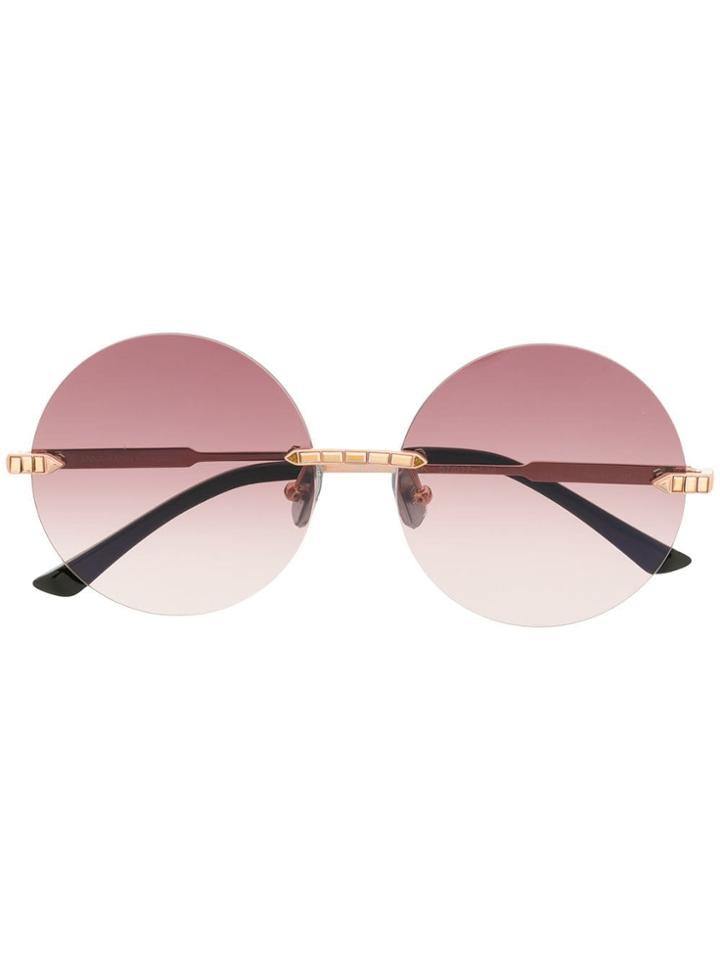 Anna Karin Karlsson Crystal Nest Round Sunglasses - Gold