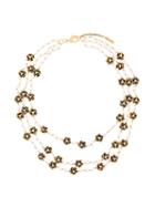 Marc Jacobs Multi Strand Flower Necklace, Women's, Metallic