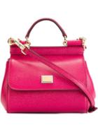 Dolce & Gabbana - Mini 'sicily' Tote - Women - Calf Leather - One Size, Pink/purple, Calf Leather