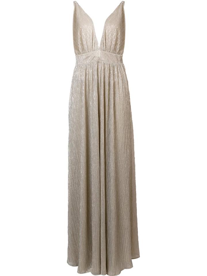 Anine Bing Metallic Plunging Gown