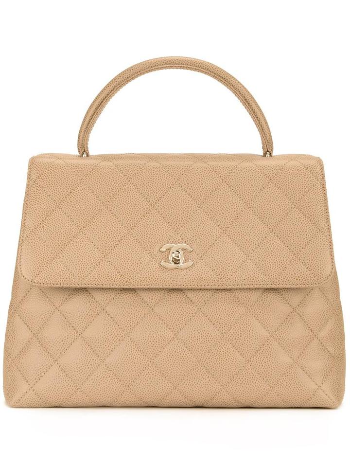 Chanel Vintage Cc Quilted Hand Bag, Women's, Brown