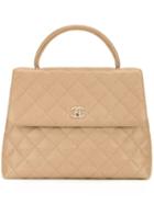 Chanel Vintage Cc Quilted Hand Bag, Women's, Brown