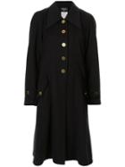 Chanel Pre-owned Logo Buttons Coat - Black
