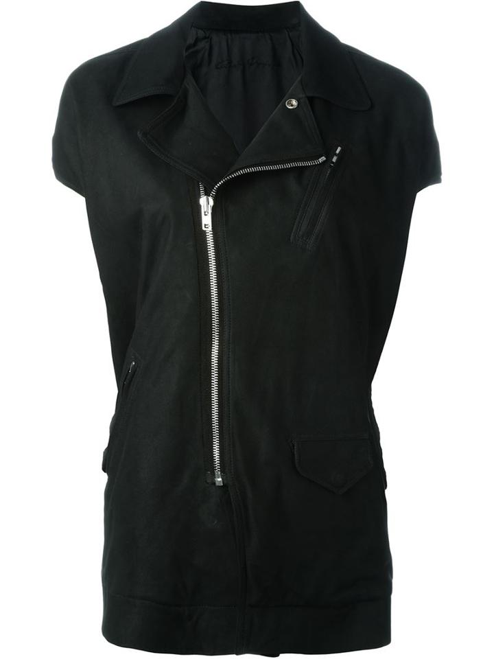 Rick Owens Shortsleeved Leather Jacket