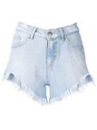 Federica Tosi High-waisted Denim Shorts - Blue