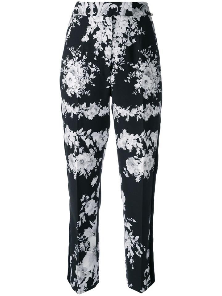 Ingie Paris Floral Tailored Trousers - Black