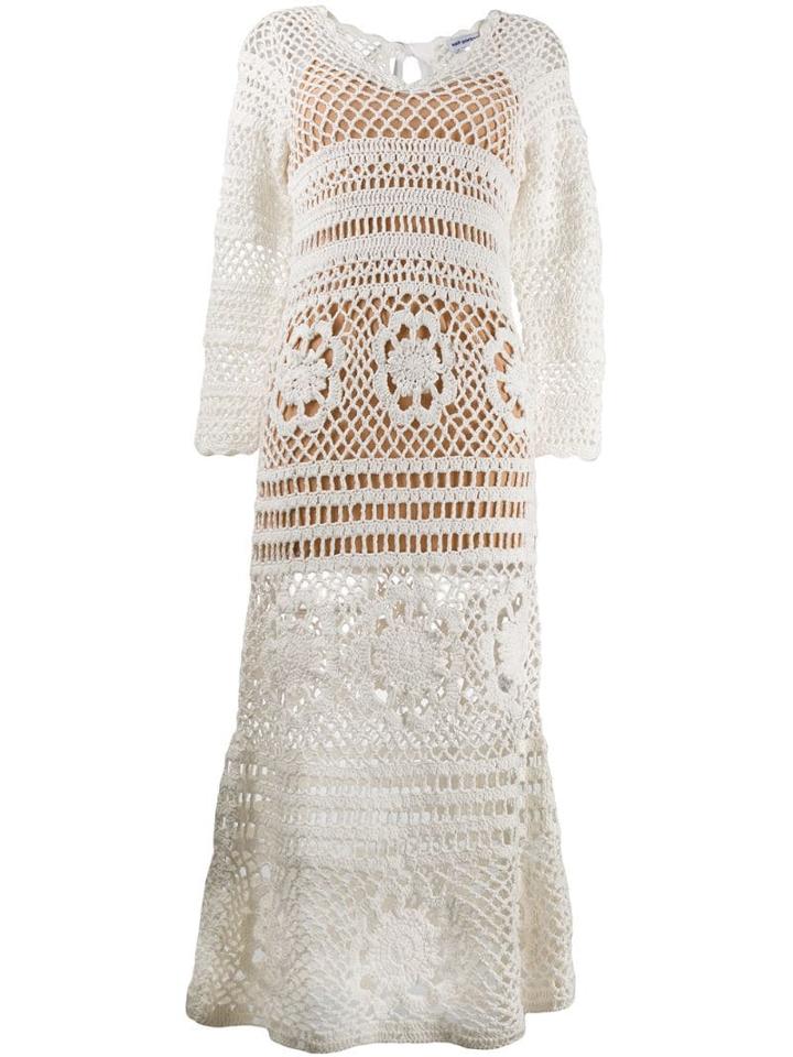 Self-portrait Knit Maxi Dress - White