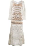 Self-portrait Knit Maxi Dress - White