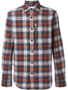 R13 Plaid Shirt, Men's, Size: S, Pink/purple, Cotton/polyurethane