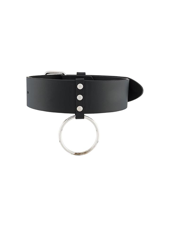Alessandra Rich Buckled Choker Necklace - Black