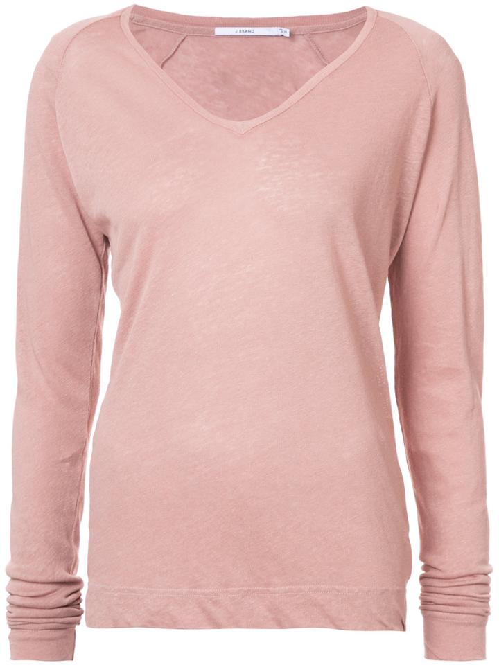 J Brand V-neck T-shirt - Pink & Purple