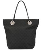 Gucci Pre-owned Gg Pattern Shoulder Tote Bag - Black