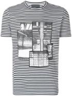 Diesel Black Gold Stripe Patchwork T-shirt