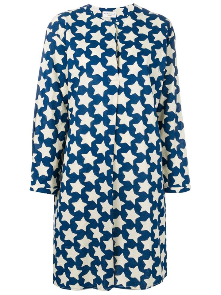 Ymc Star Print Dress - Blue