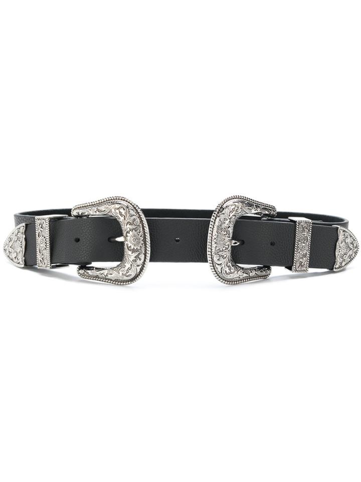 B-low The Belt Bri Bri Double-buckle Belt - Black