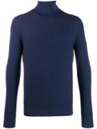 La Fileria For D'aniello Knitted Roll Neck Jumper - Blue