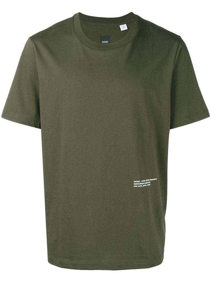 Oamc Graphic Print T-shirt - Green